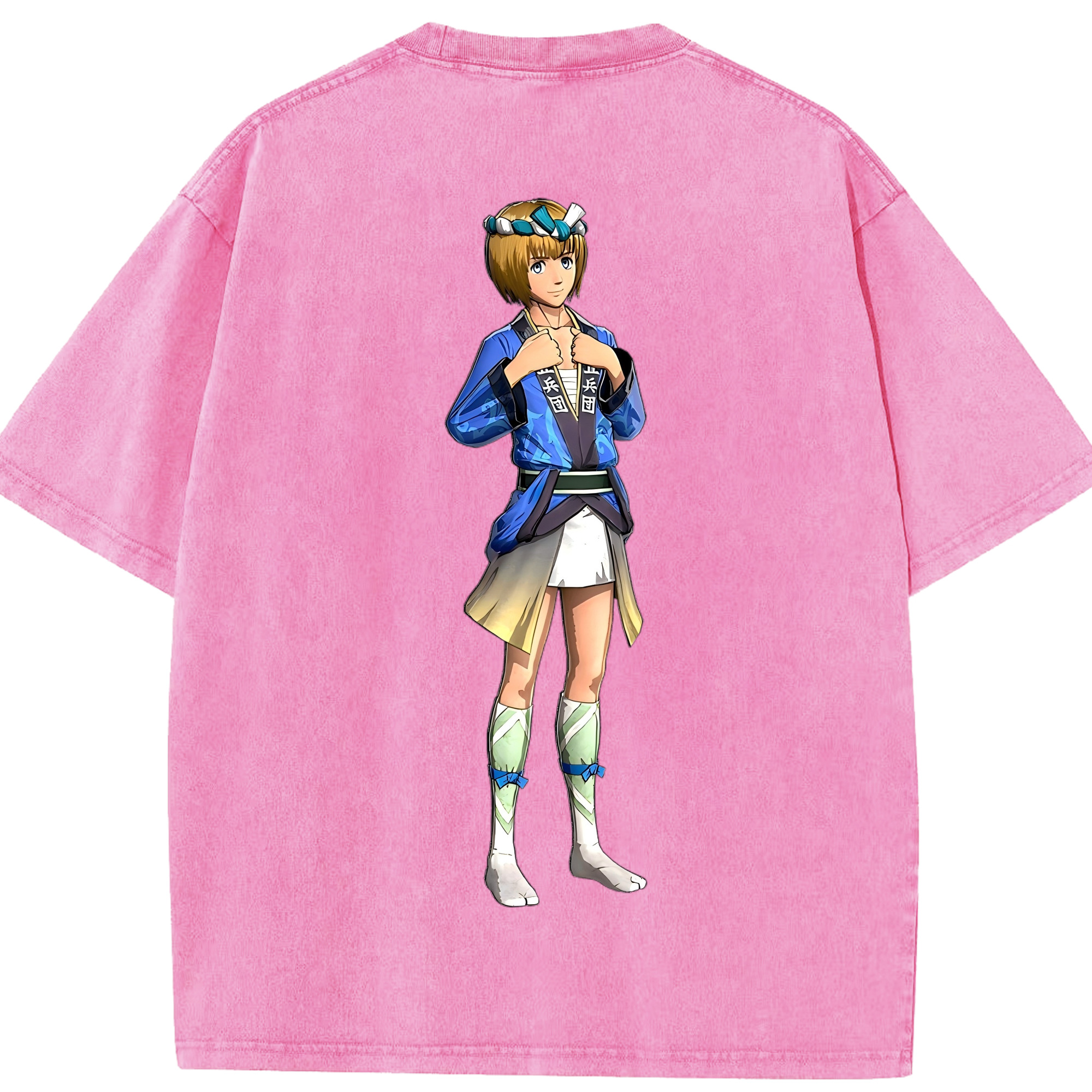 （画像用） 進撃の巨人 アルミン·アルレルト Attack on Titan Armin Arlert 綿100% ヴィンテージ風 半袖Tシャツ（背面プリント）